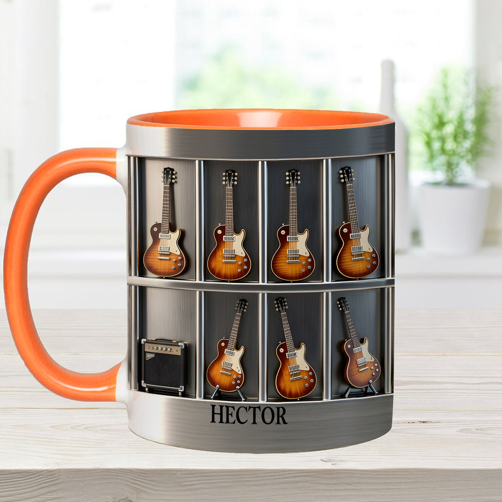 Gitarrist – Personalisierte Tasse und Untersetzer mit Gitarrenmotiv