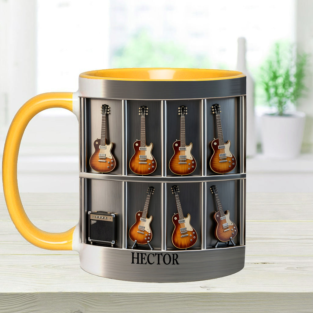 Gitarrist – Personalisierte Tasse und Untersetzer mit Gitarrenmotiv