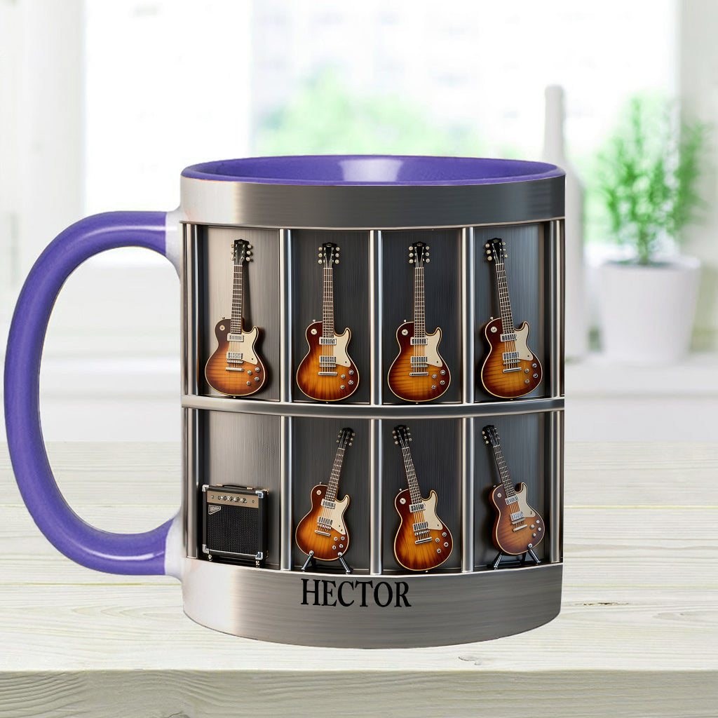 Gitarrist – Personalisierte Tasse und Untersetzer mit Gitarrenmotiv