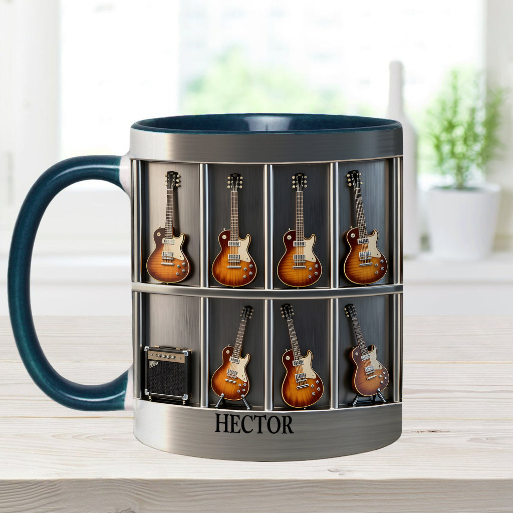 Gitarrist – Personalisierte Tasse und Untersetzer mit Gitarrenmotiv