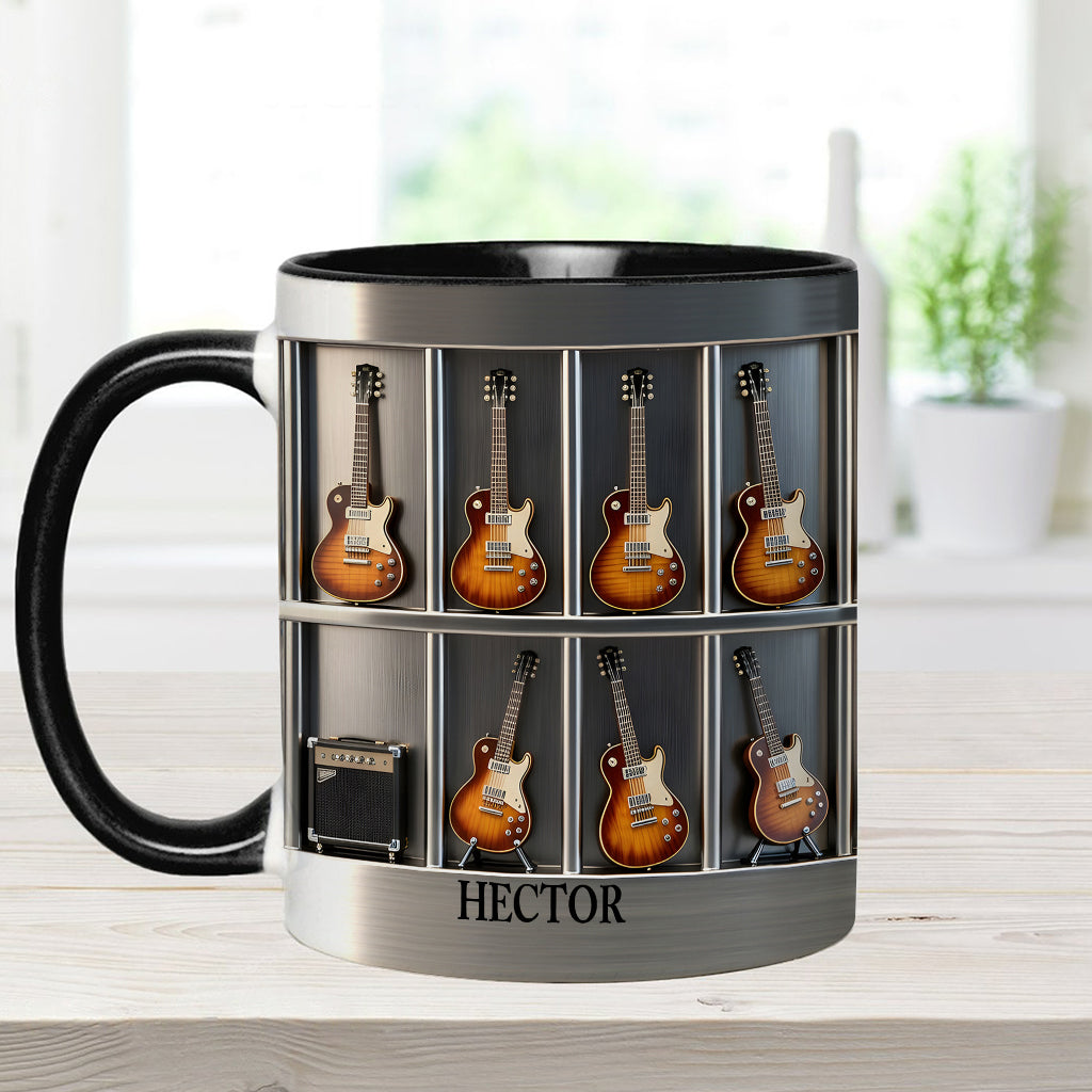 Gitarrist – Personalisierte Tasse und Untersetzer mit Gitarrenmotiv
