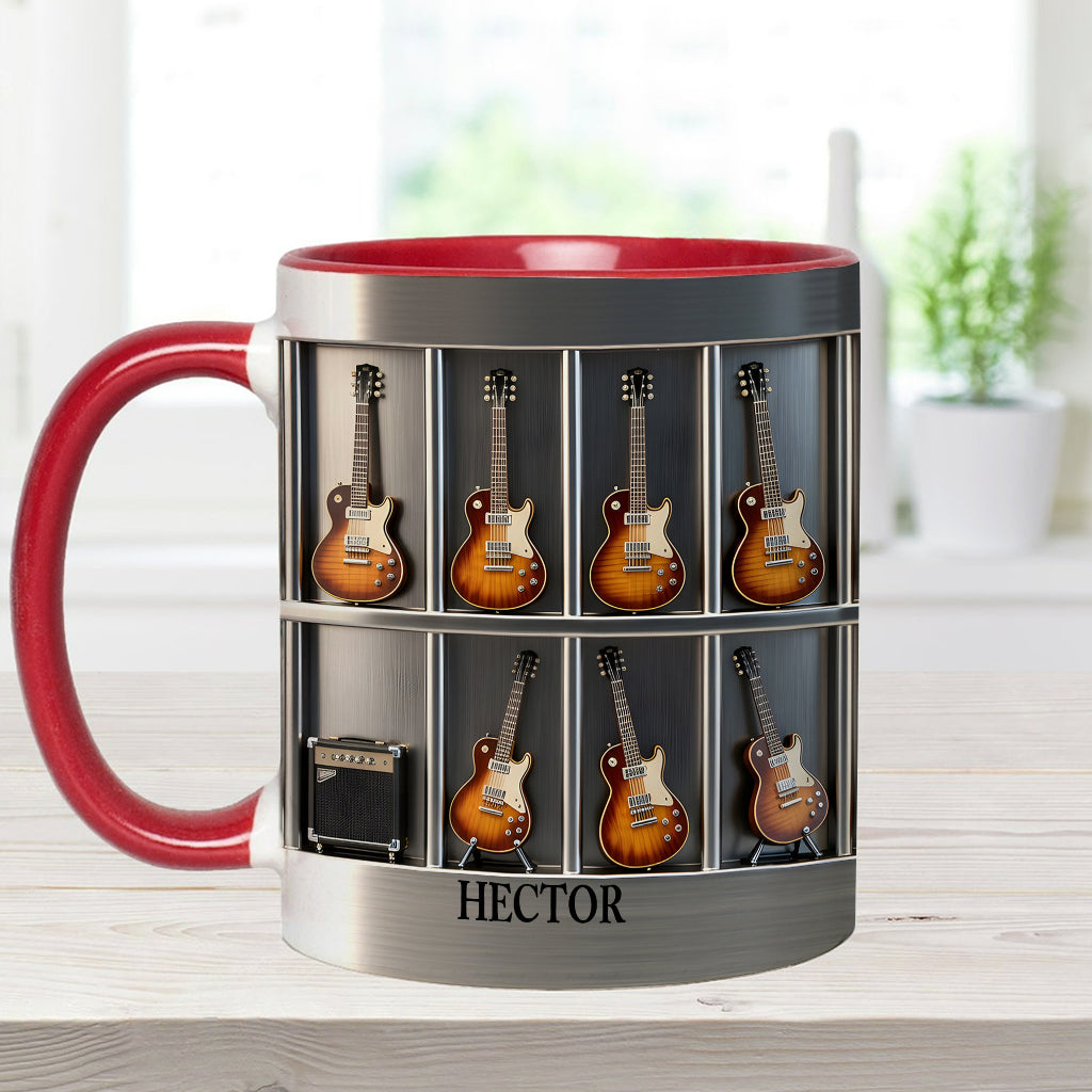 Gitarrist – Personalisierte Tasse und Untersetzer mit Gitarrenmotiv