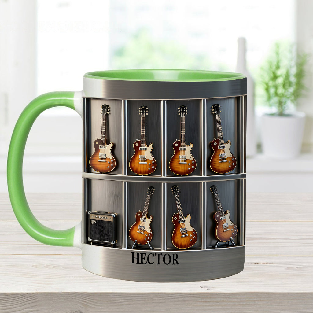 Gitarrist – Personalisierte Tasse und Untersetzer mit Gitarrenmotiv