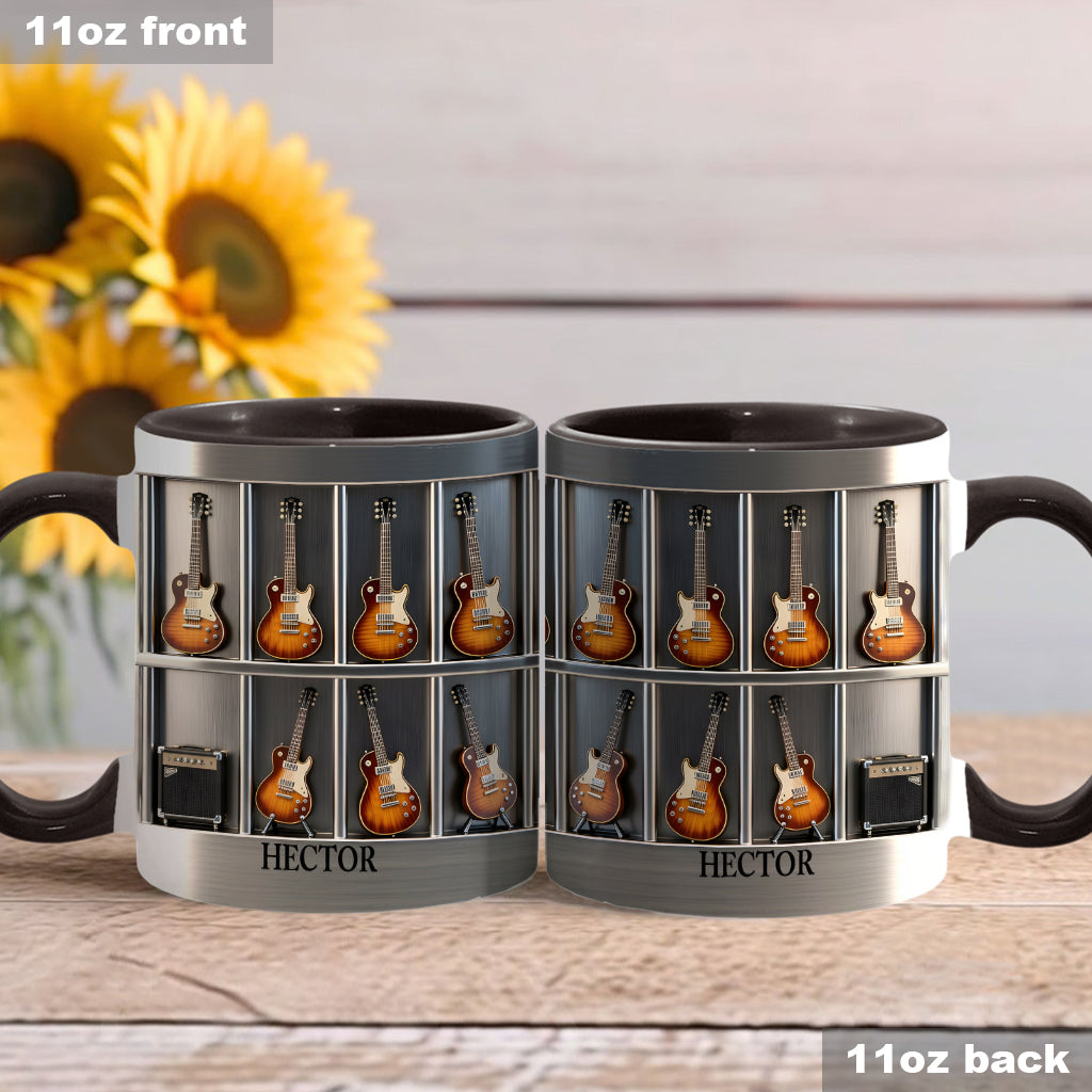 Gitarrist – Personalisierte Tasse und Untersetzer mit Gitarrenmotiv