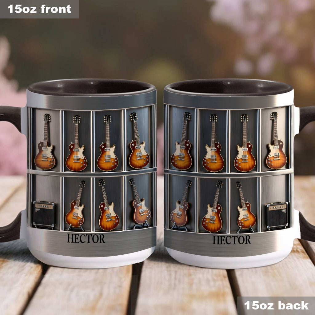 Gitarrist – Personalisierte Tasse und Untersetzer mit Gitarrenmotiv