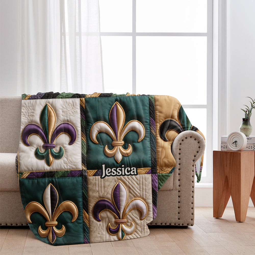 Fleur De Lis Mardi Gras - Personalisierte Mardi Gras Decke
