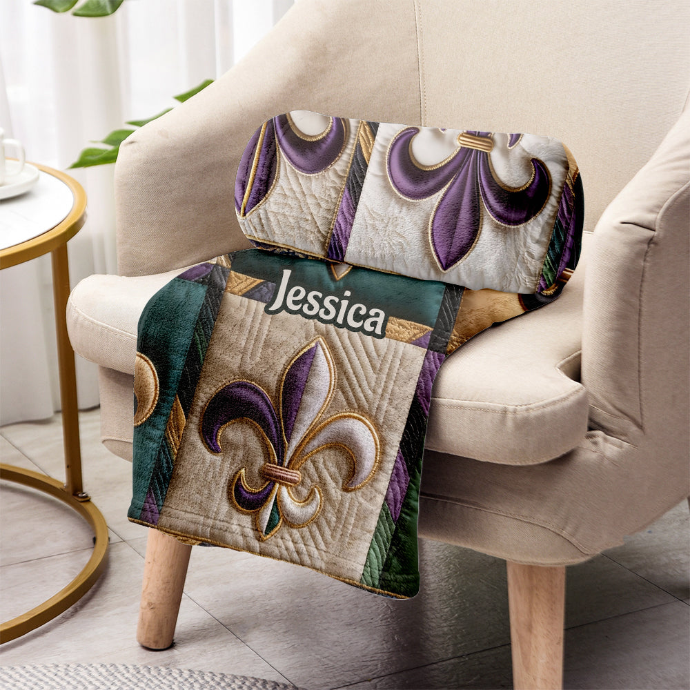 Fleur De Lis Mardi Gras - Personalisierte Mardi Gras Decke