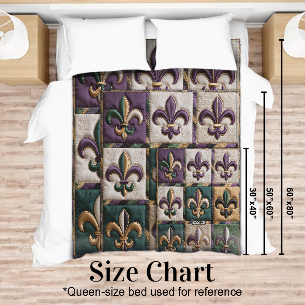 Fleur De Lis Mardi Gras - Personalisierte Mardi Gras Decke
