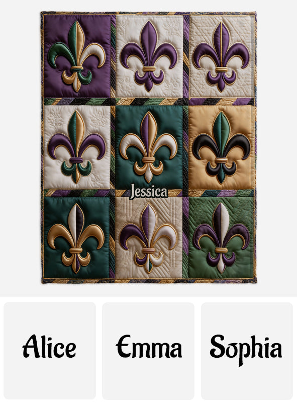 Fleur De Lis Mardi Gras - Personalisierte Mardi Gras Decke
