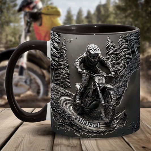 Moto Life – Personalisierter Dirtbike-Akzentbecher