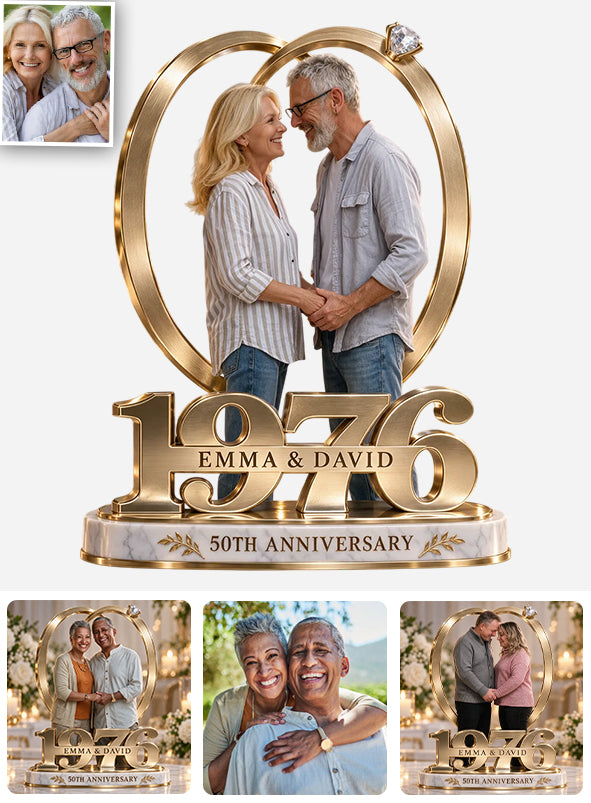 Personalisierte Geschenke für Paare, Romantische Jubiläumsfigur für Ehemann und Ehefrau mit Namen und Datum, Freund Freundinnen Geschenk - Personalisierte Paar Acrylplakette