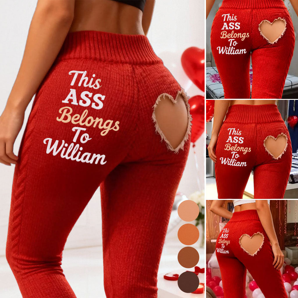 Dieser Hintern gehört zu – personalisierte Partner-Leggings