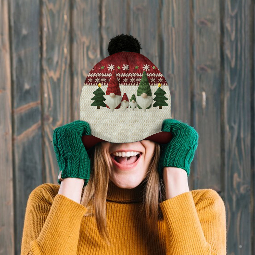 Gnome Family Christmas - Personalized Family Beanie Hat