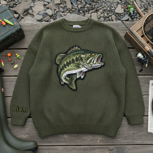 Love Fishing - Personalized Fishing Ugly Sweater