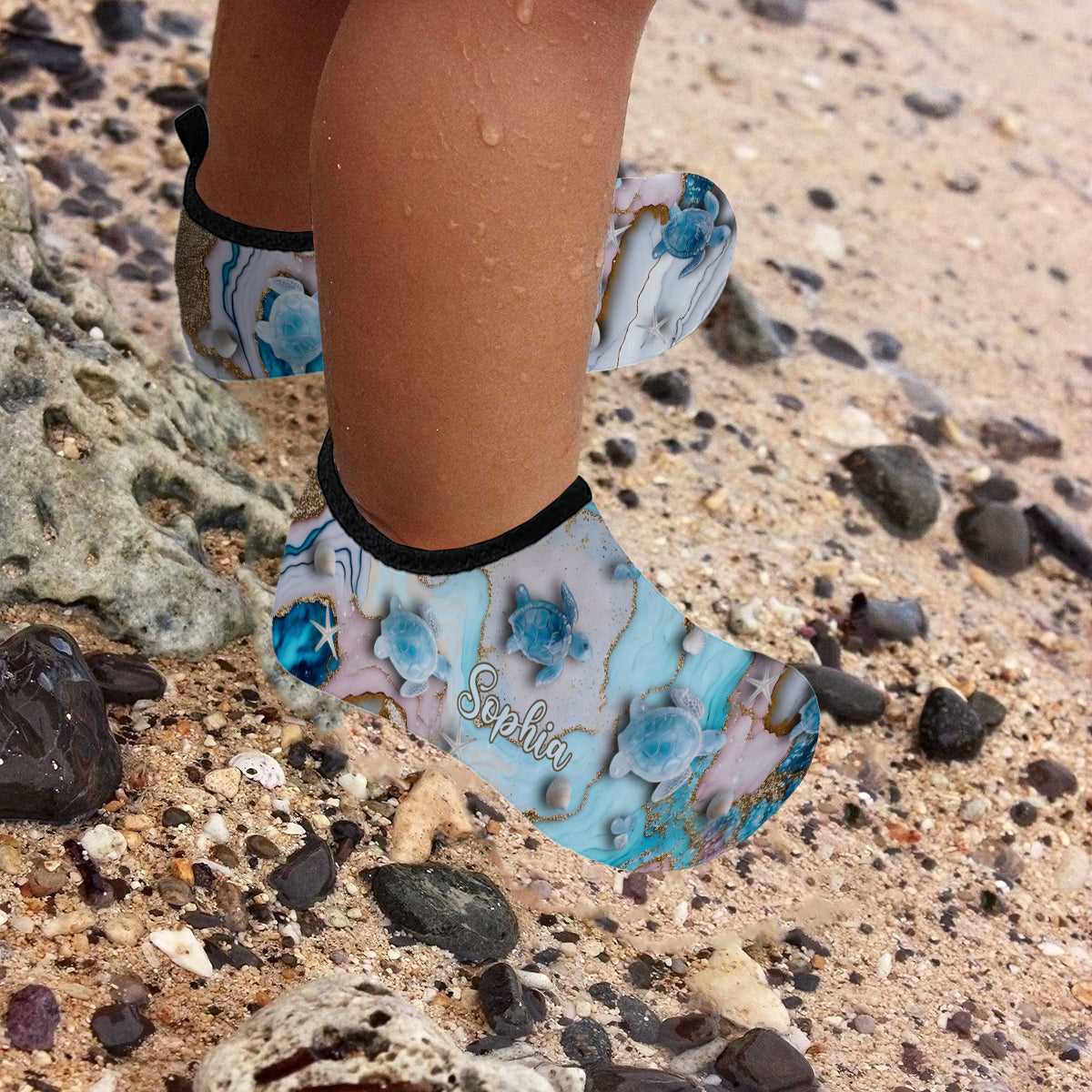 Liebe Schildkröten – personalisierte Schildkröten-Wasserschuhe