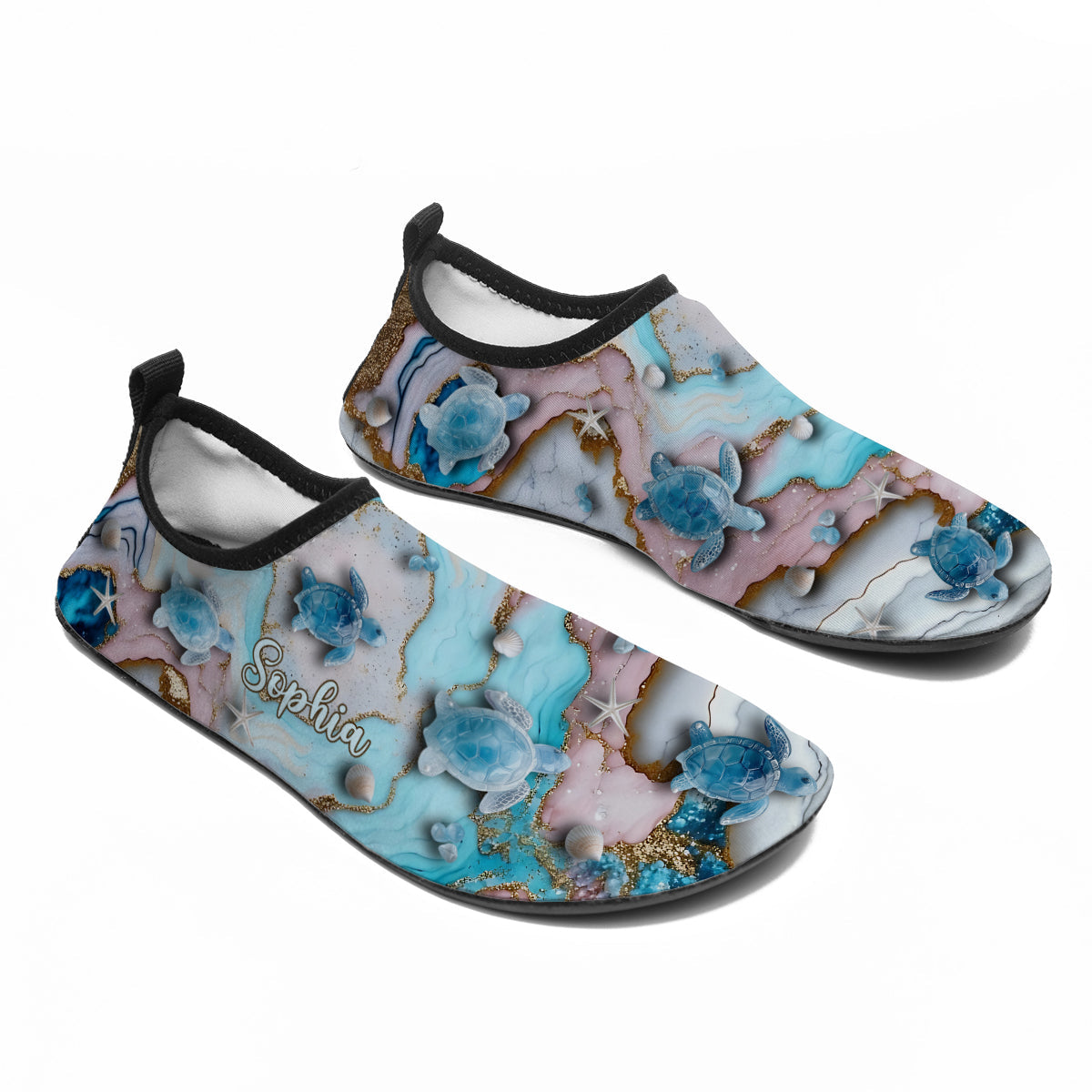 Liebe Schildkröten – personalisierte Schildkröten-Wasserschuhe