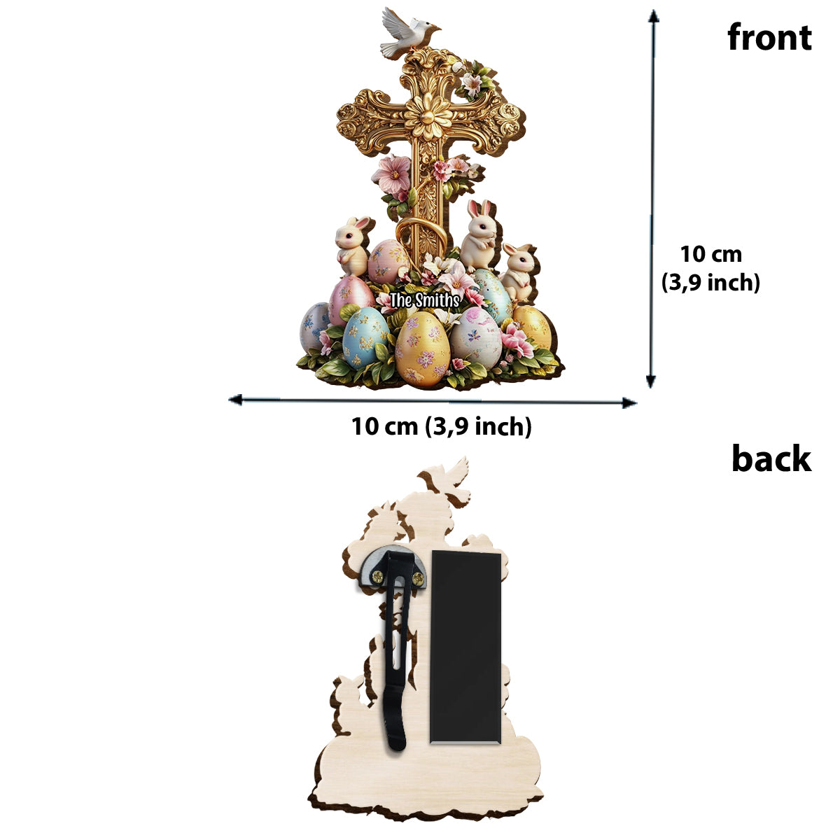 Niedliche Hasen – Personalisierter, christlicher Auto-Sonnenblendenclip