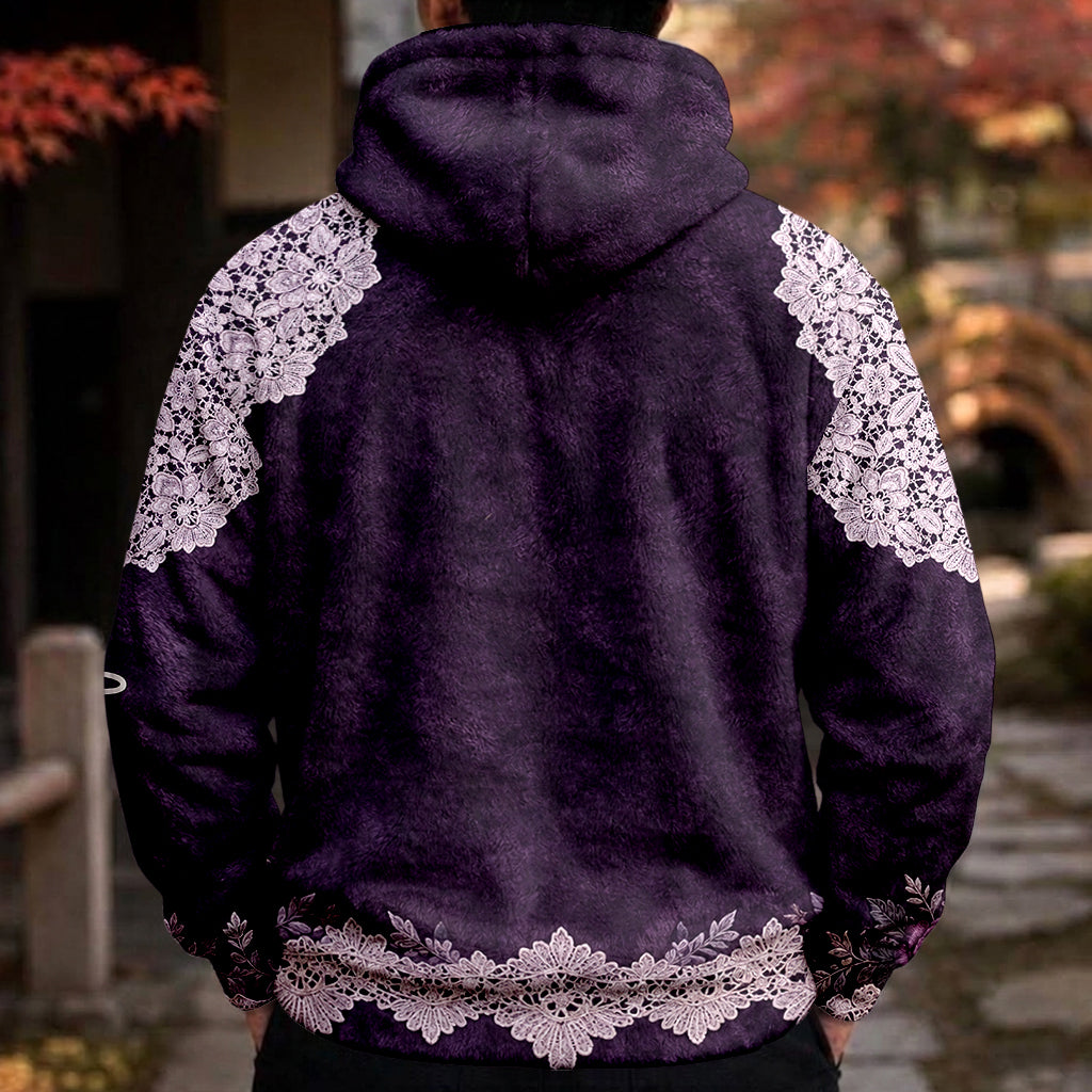 Floral Skull - Personalisierter Skull Fleece Hoodie