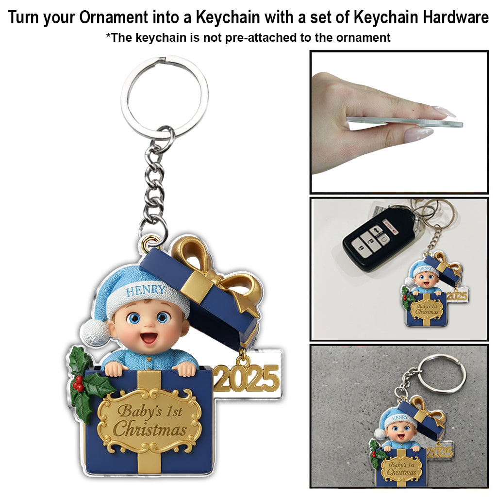 Babys erstes Weihnachtsfest – personalisierter Neugeborenen-Weihnachtsschmuck