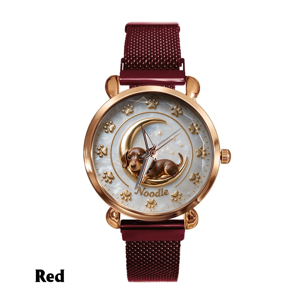 Das Leben ist besser mit meinem Hund - Personalisierte Damenarmbanduhr