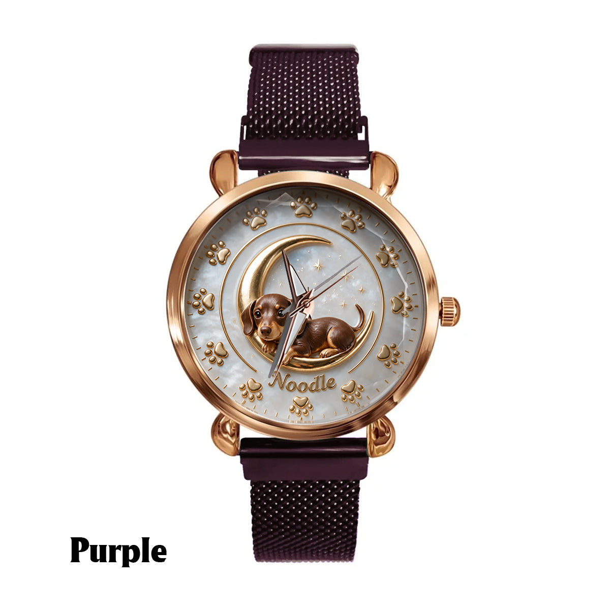 Das Leben ist besser mit meinem Hund - Personalisierte Damenarmbanduhr