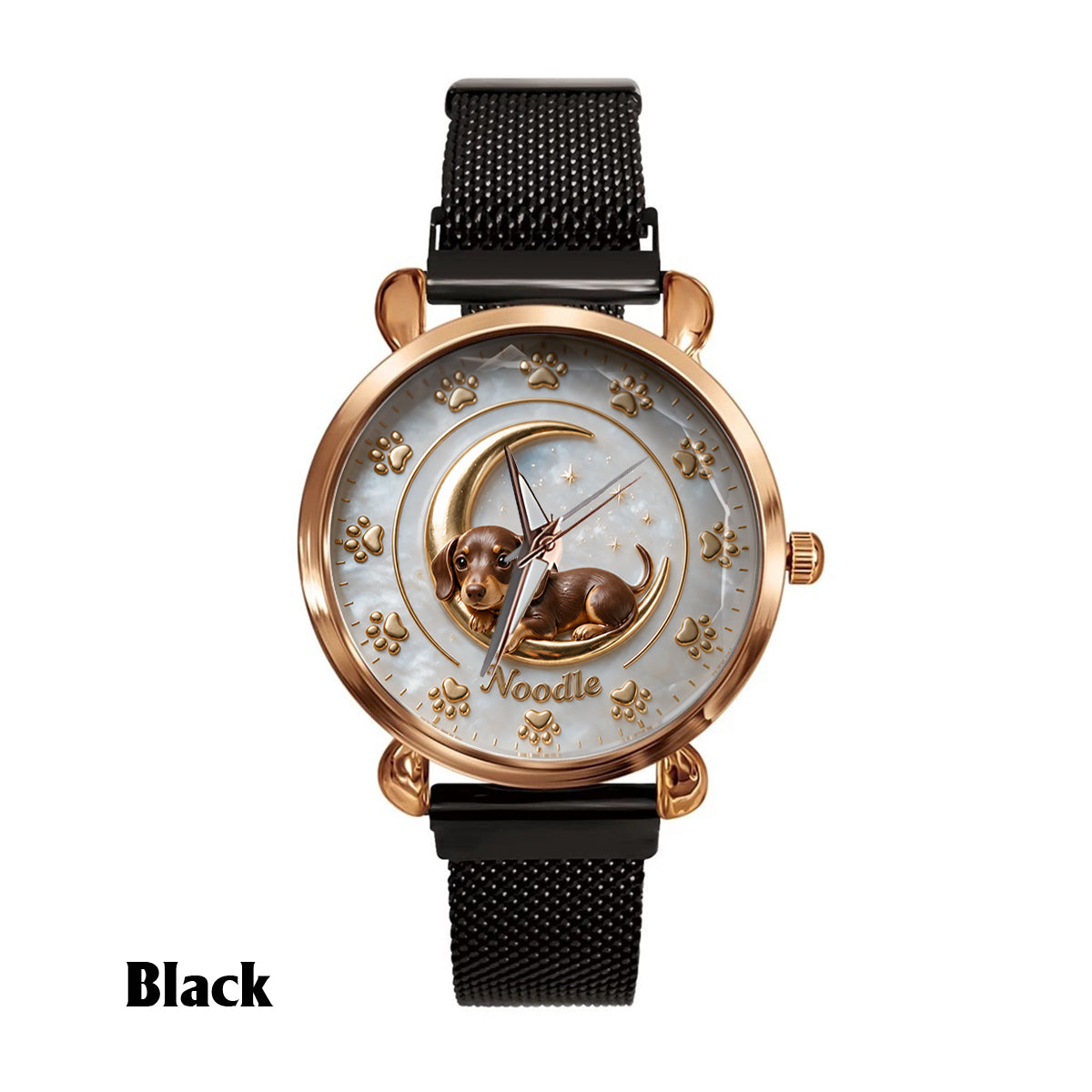 Das Leben ist besser mit meinem Hund - Personalisierte Damenarmbanduhr