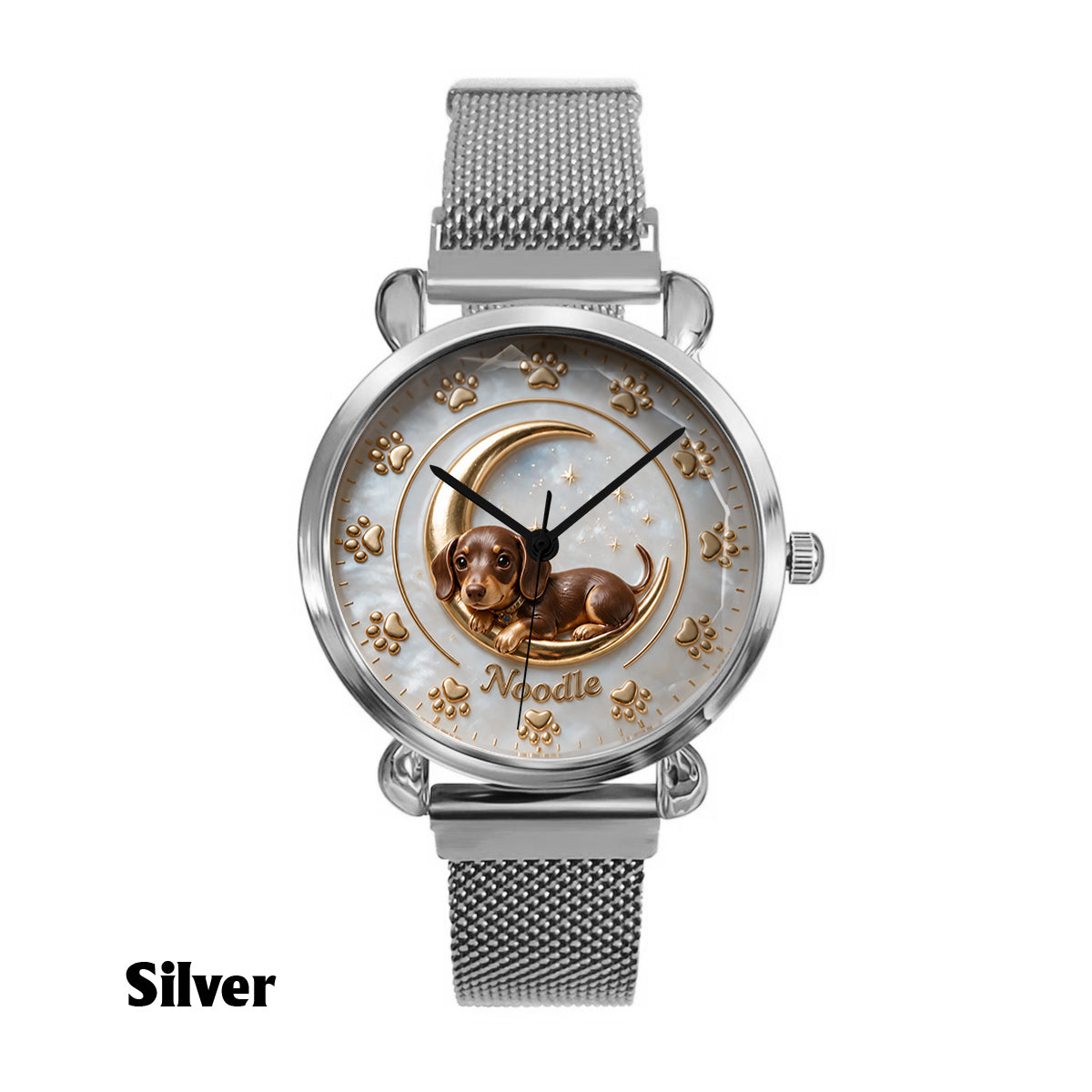 Das Leben ist besser mit meinem Hund - Personalisierte Damenarmbanduhr