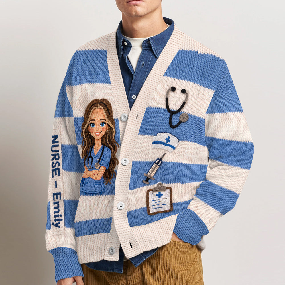 Any Photo Nurse Life - Personalized Nurse Cardigan Sweater