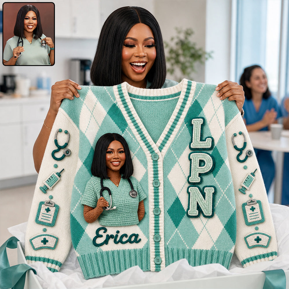 Jede Foto-Liebe als Krankenschwester - Personalisierter Krankenschwester Cardigan