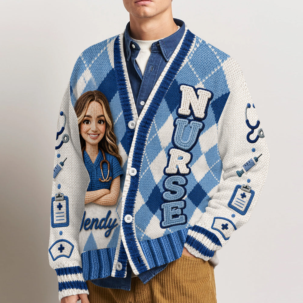Jede Foto-Liebe als Krankenschwester - Personalisierter Krankenschwester Cardigan