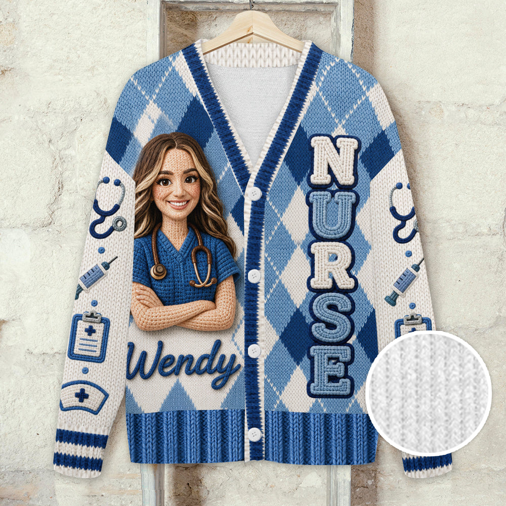 Jede Foto-Liebe als Krankenschwester - Personalisierter Krankenschwester Cardigan