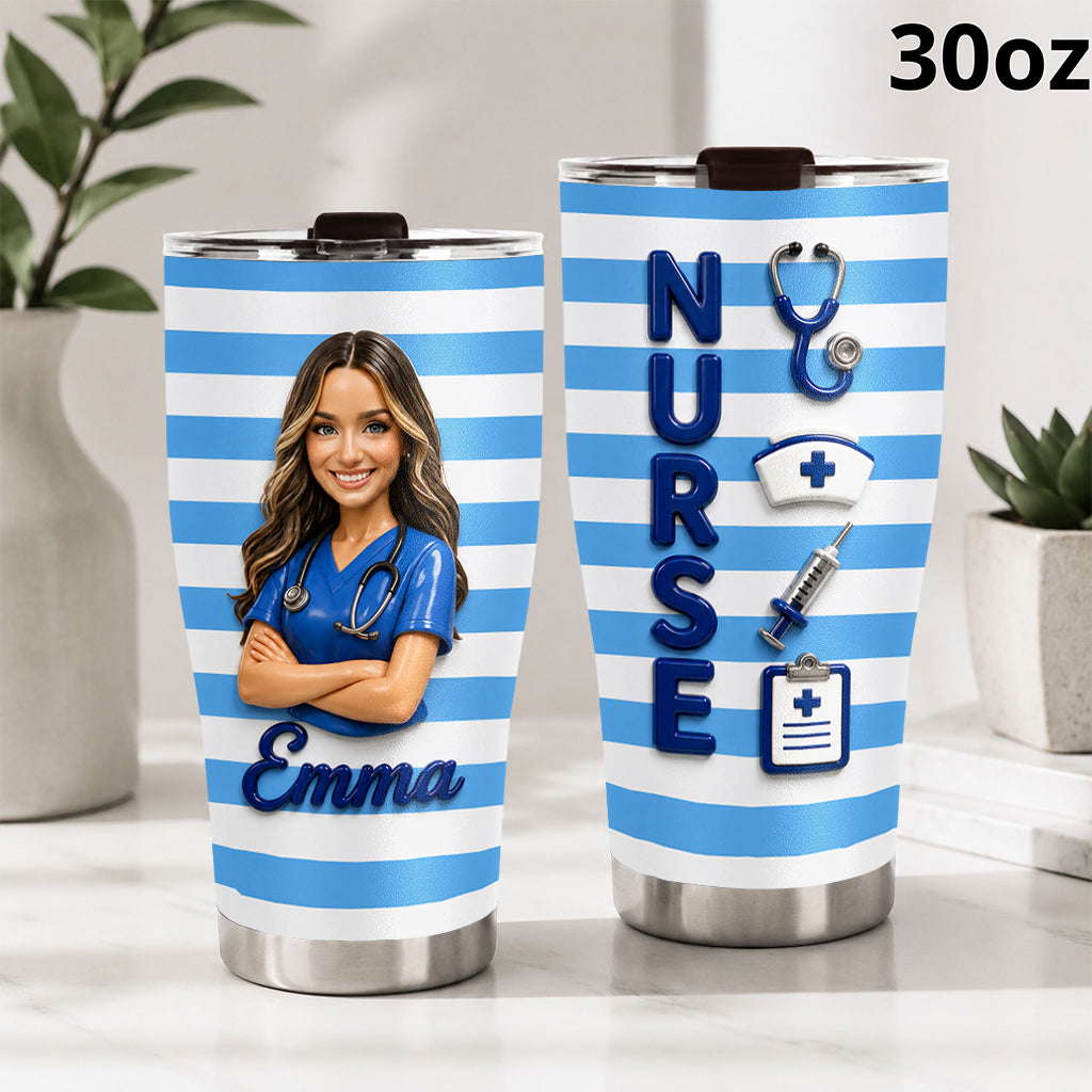 Any Photo Love Nurse Life - Personalized Nurse Tumbler