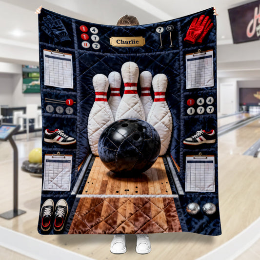 Love Bowling - Personalized Bowling Blanket