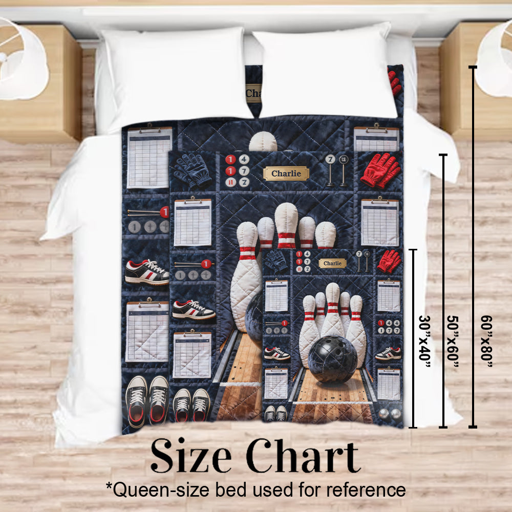 Bowling lieben – personalisierte Bowlingdecke