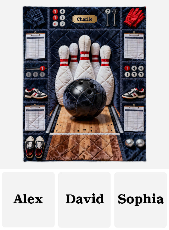 Bowling lieben – personalisierte Bowlingdecke