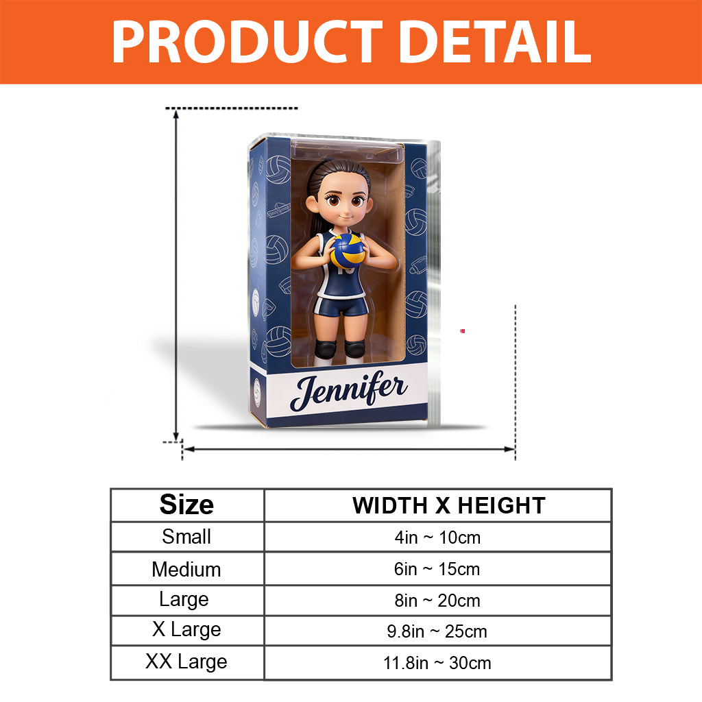 Jede Sportart – Volleyball, Fußball, Basketball, Baseball... – Personalisierte Acrylplakette in Volleyballform