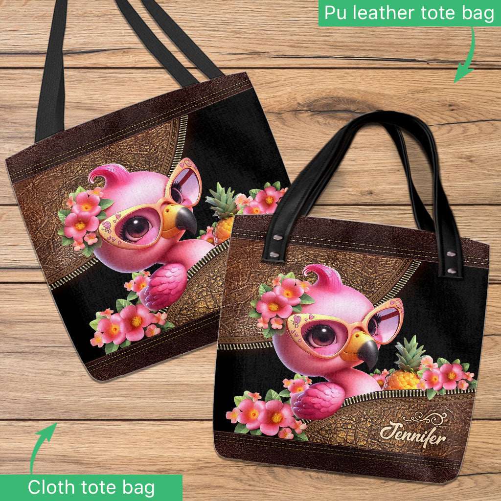 Flamingos lieben – Personalisierte Flamingo-Tragetasche