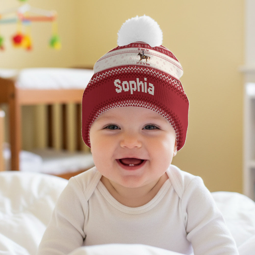 Oh, wie viel Spaß es macht zu reiten – personalisierte Pferdemütze