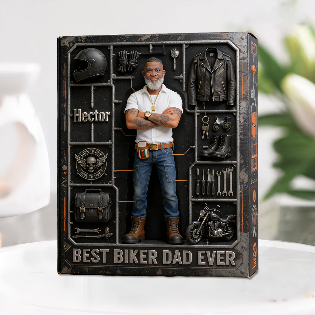 Geboren Um Zu Fahren - Stolz Vater Zu Sein - Personalisierte Biker Acrylplakette