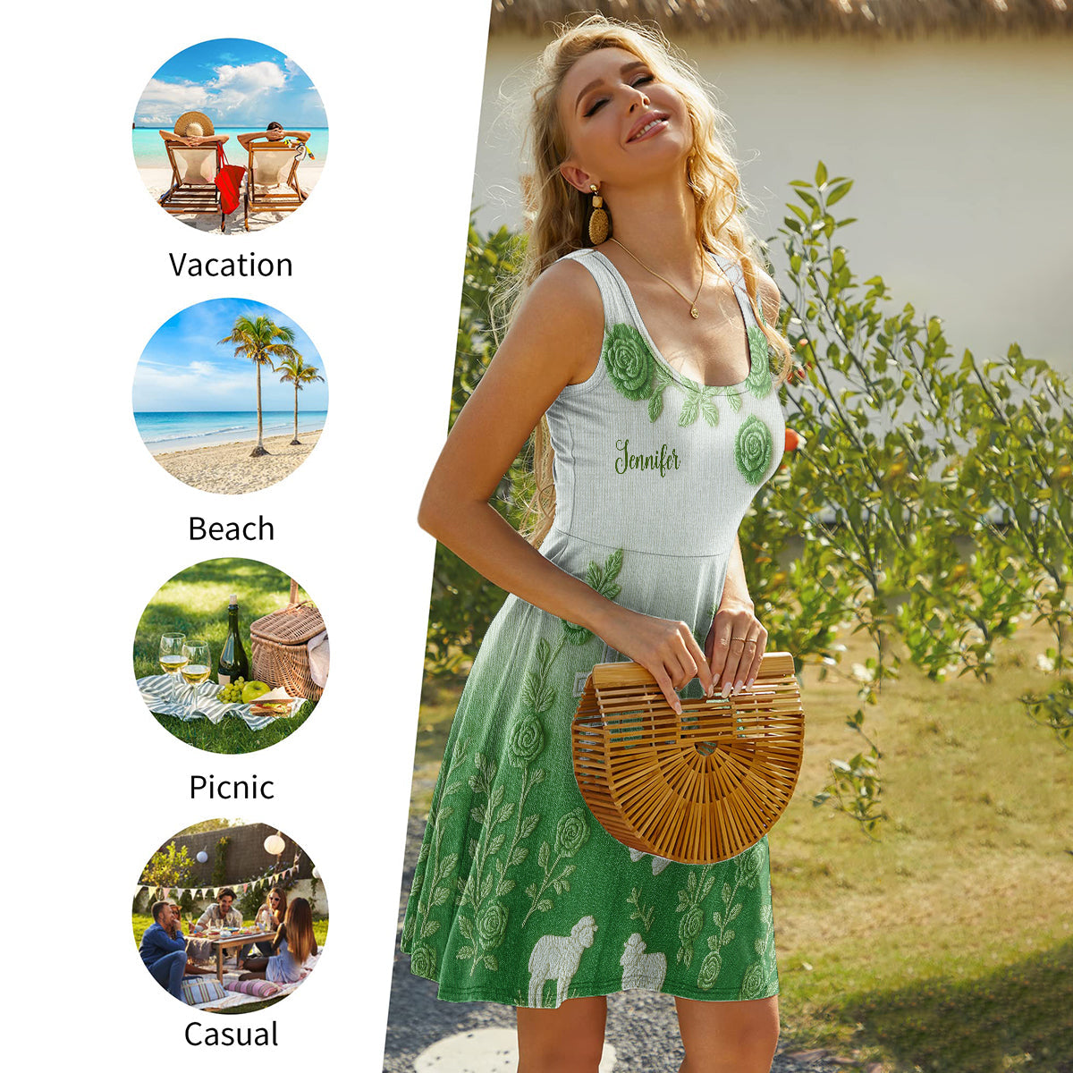 Glaube, Hoffnung, Liebe – Personalisiertes ärmelloses christliches Kleid