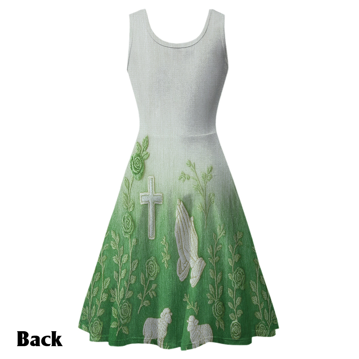 Glaube, Hoffnung, Liebe – Personalisiertes ärmelloses christliches Kleid