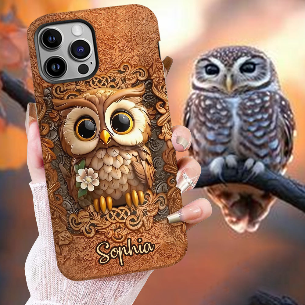 Beautiful Owl - Personalized Owl Full Print Phone Case