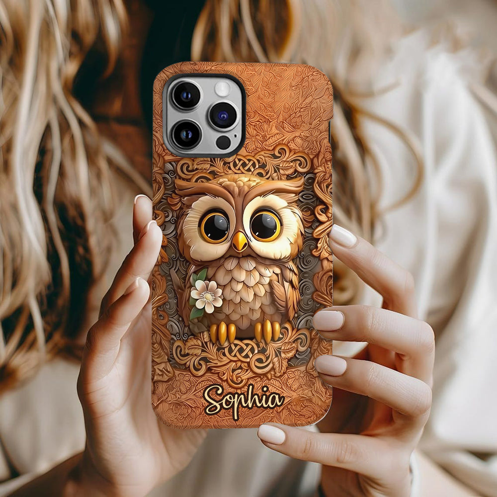 Beautiful Owl - Personalized Owl Full Print Phone Case