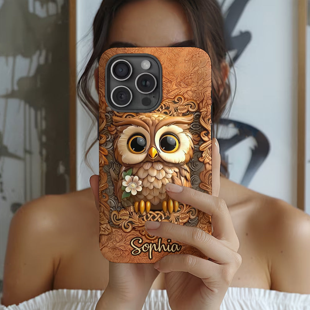 Beautiful Owl - Personalized Owl Full Print Phone Case