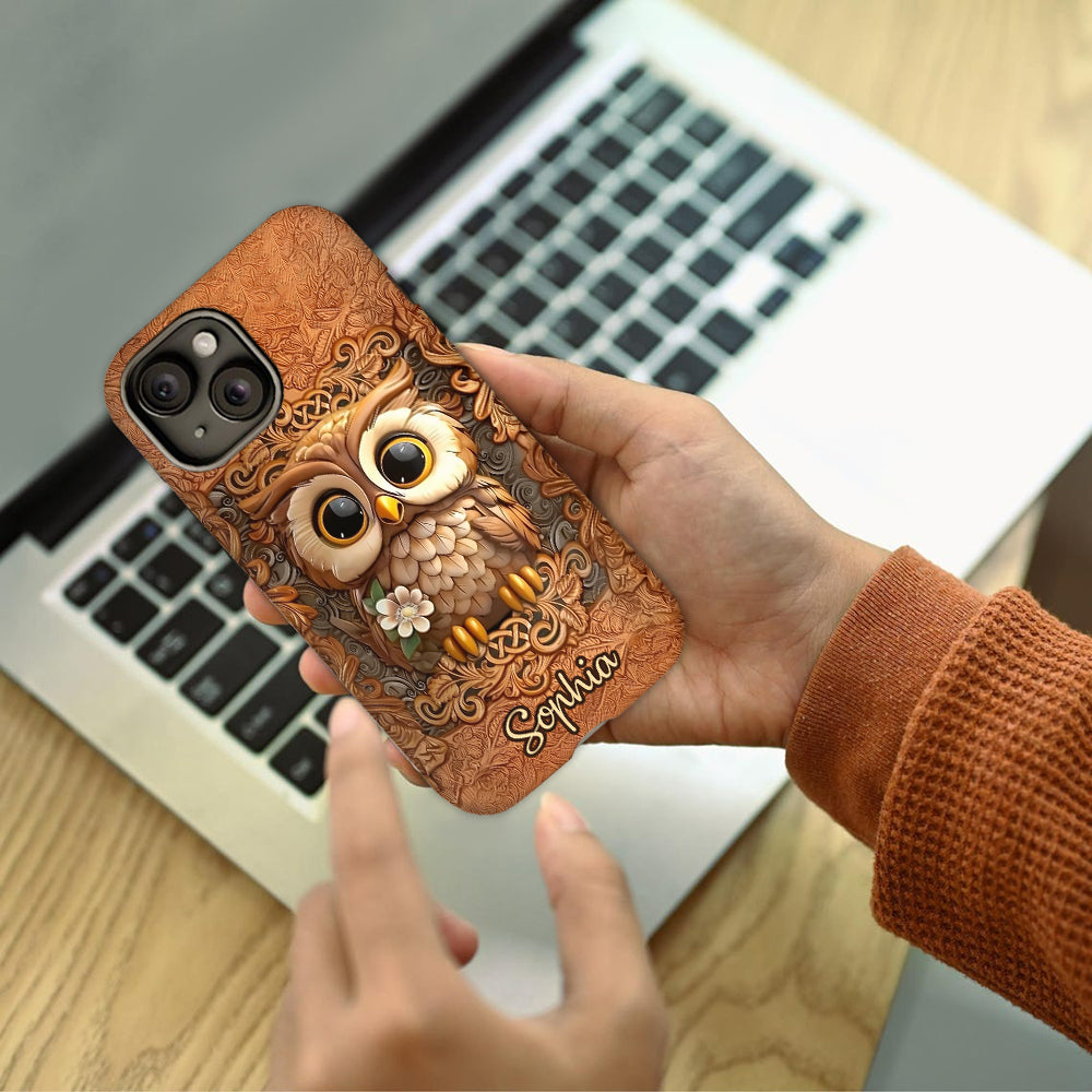 Beautiful Owl - Personalized Owl Full Print Phone Case