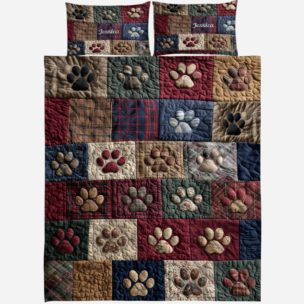 Ich liebe meinen Hund – Personalisiertes Hunde-Quilt-Set