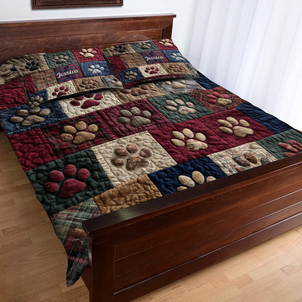 Ich liebe meinen Hund – Personalisiertes Hunde-Quilt-Set