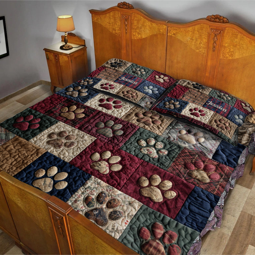 Ich liebe meinen Hund – Personalisiertes Hunde-Quilt-Set