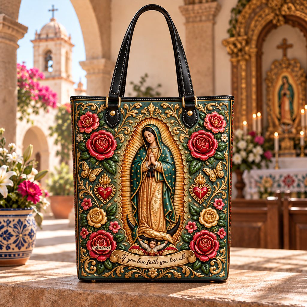 Mexikanische Göttin, Guadalupe - Personalisierte Christliche Tragetasche