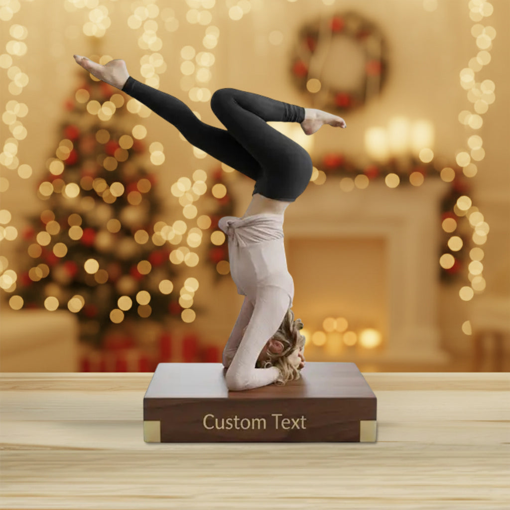 Yogaholic – Personalisierte Yoga-Acrylplakette in individueller Form